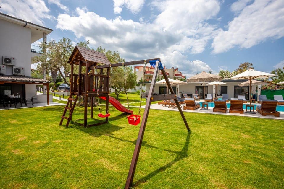 Children play ground, Garden, Pool view