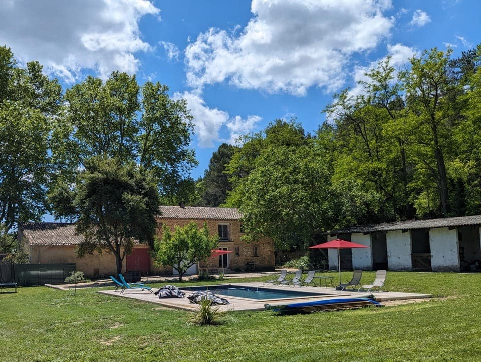 Natural landscape, Garden, Pool view, Swimming pool, sunbed