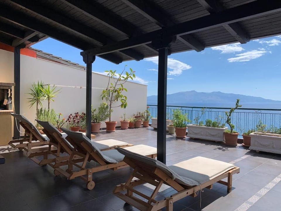 Patio, Day, View (from property/room), Balcony/Terrace, Mountain view, Sea view, sunbed