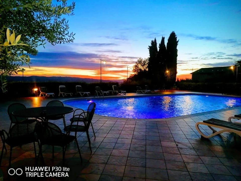 Swimming pool, Swimming pool, Sunset