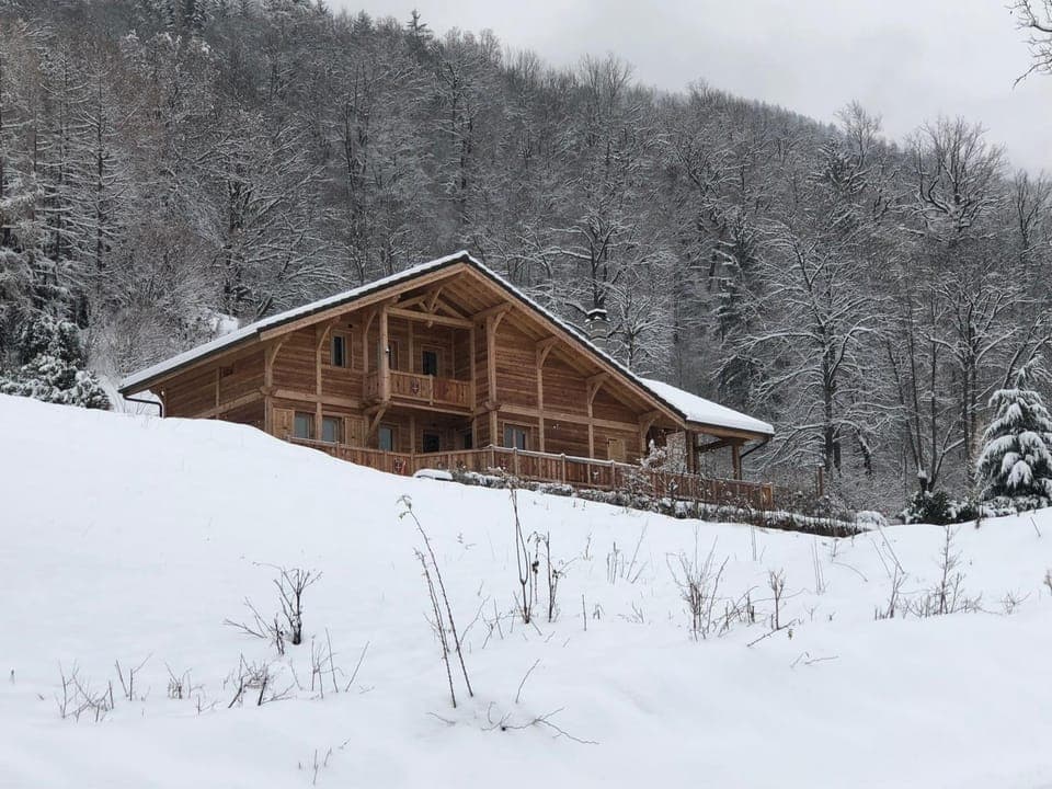 Property building, Natural landscape, Winter, Mountain view