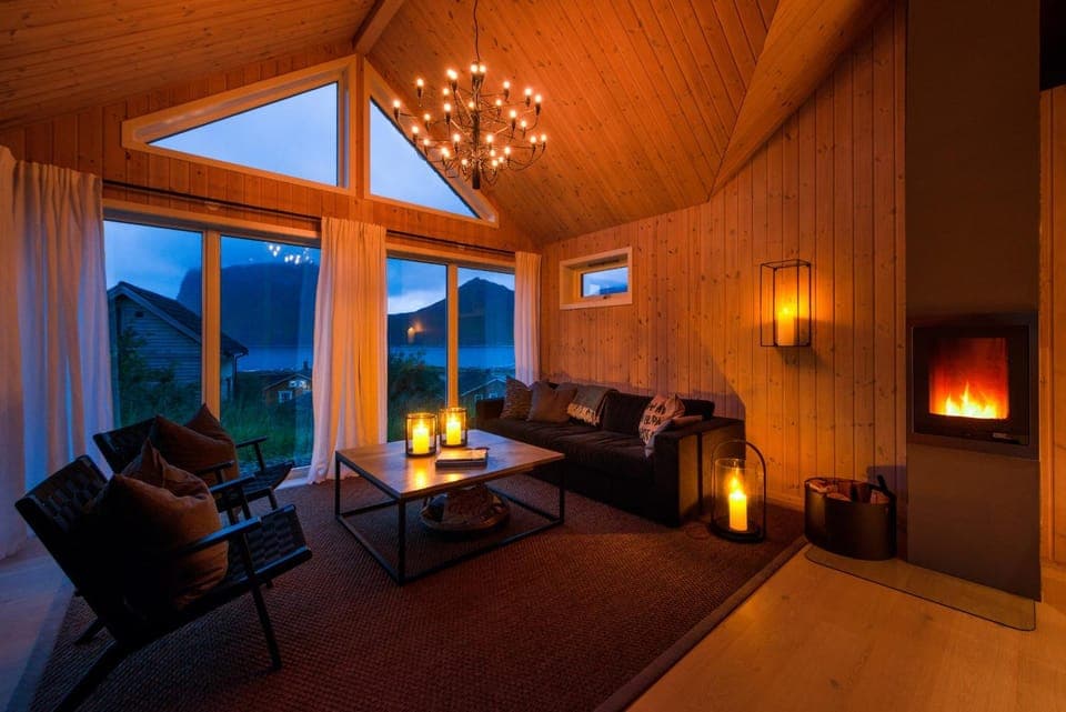 View (from property/room), Living room, Seating area, fireplace