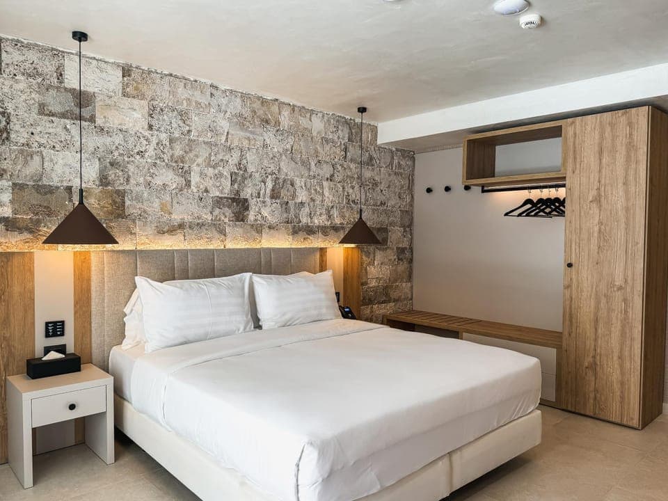 Bed, Bedroom, wardrobe, air conditioner