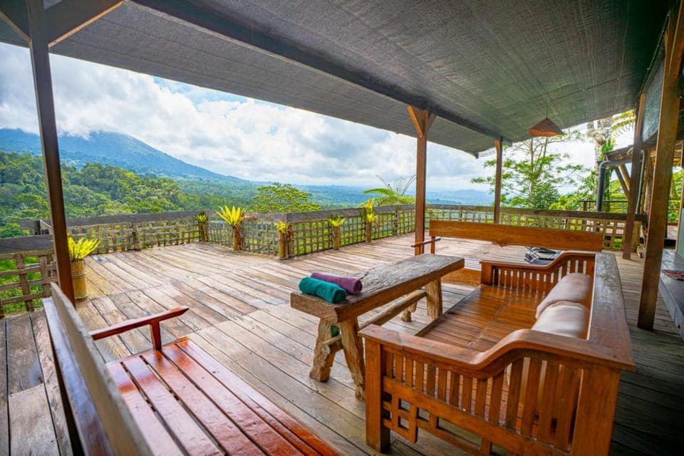 Day, Natural landscape, View (from property/room), Balcony/Terrace, Living room, Seating area, Dining area, Mountain view