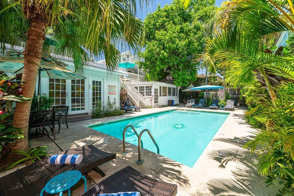Pool view, Swimming pool, sunbed
