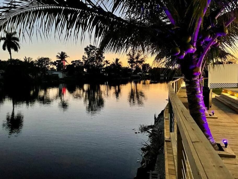 Fishing, Lake view, Sunset