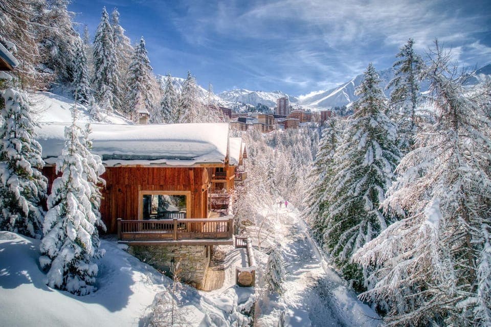 Property building, Natural landscape, Winter, Skiing, Mountain view