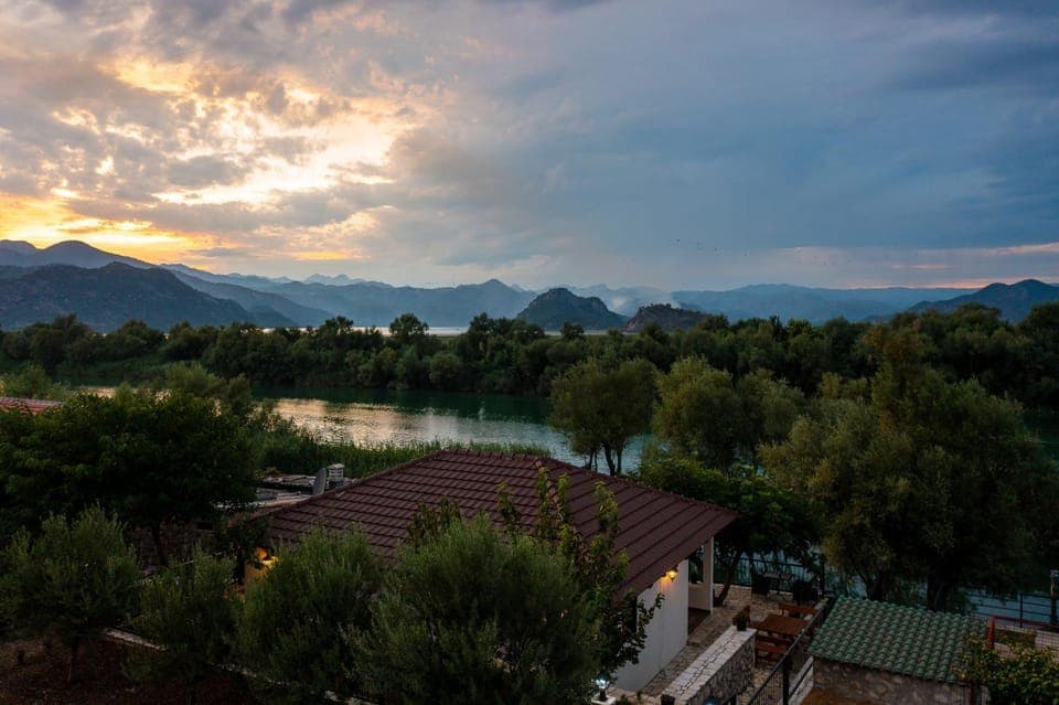 Day, Bird's eye view, Lake view, Mountain view, Sunset