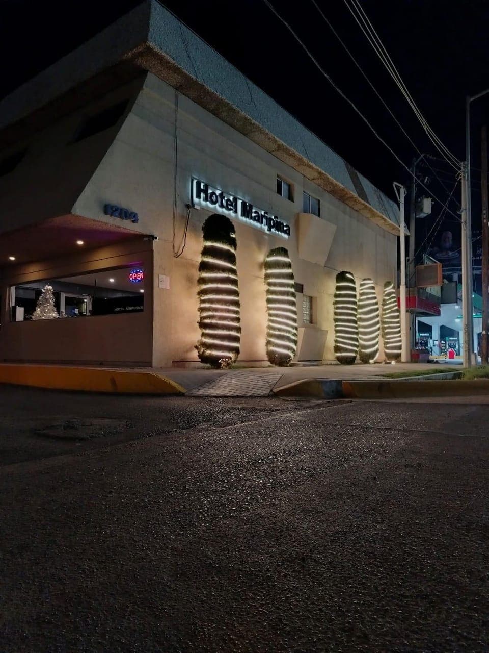 Property building, Night, Location, Parking