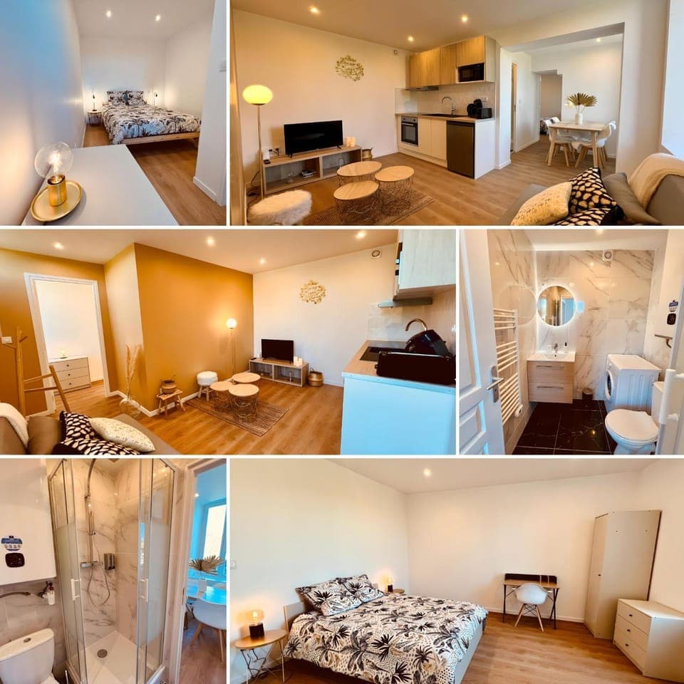 Bed, TV and multimedia, Kitchen or kitchenette, Living room, Photo of the whole room, Seating area, Bedroom, minibar