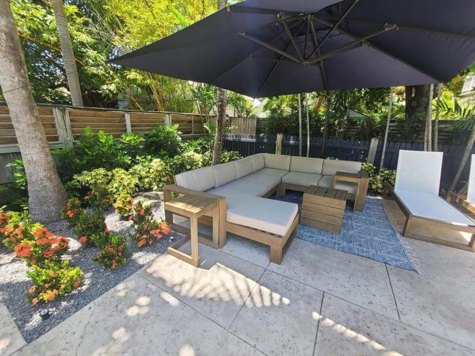 Patio, Garden, Seating area, Garden view