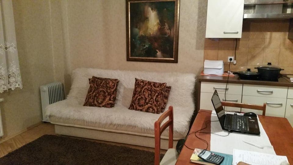 Kitchen or kitchenette, Living room, Dining area