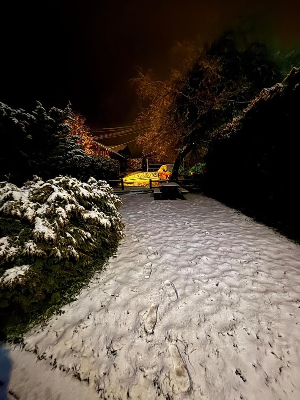 Night, Natural landscape, Winter