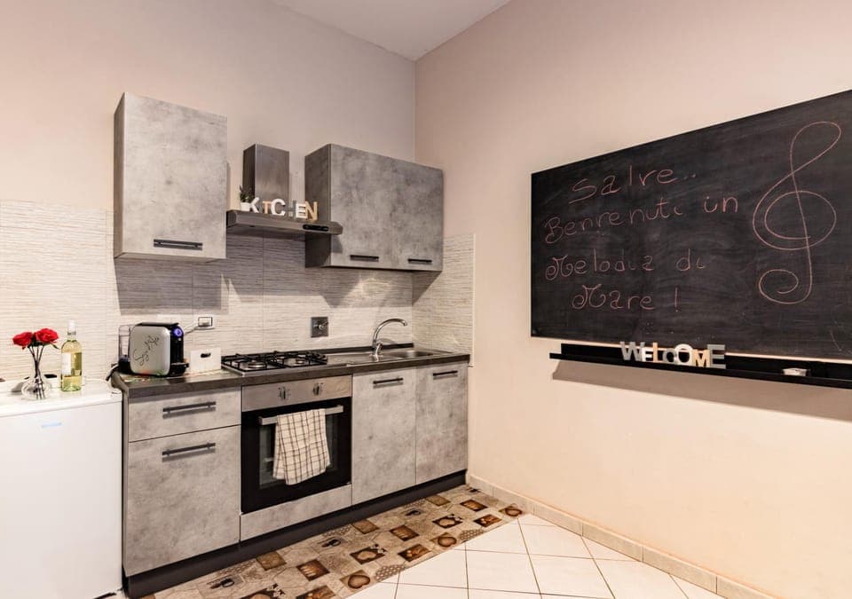 Coffee/tea facilities, Kitchen or kitchenette, minibar, stove