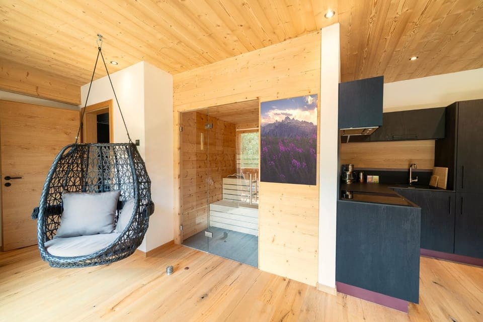 Sauna, Living room, kitchen