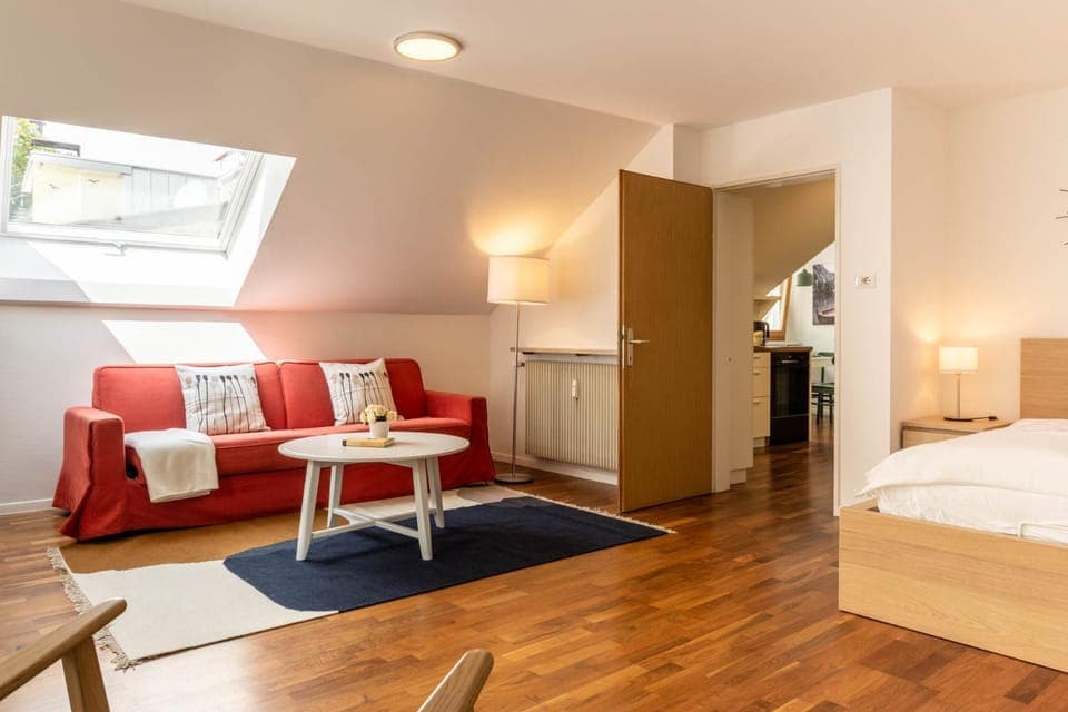 Living room, Seating area, Bedroom