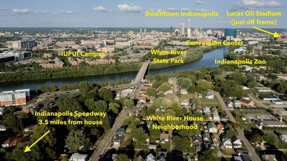 Nearby landmark, Neighbourhood, Bird's eye view
