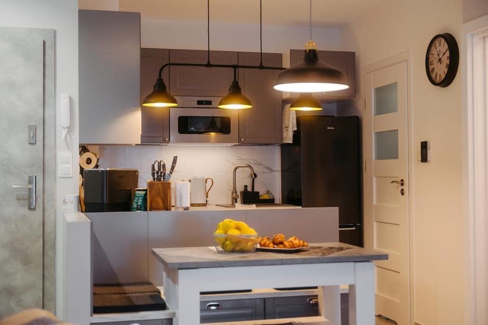 Coffee/tea facilities, Kitchen or kitchenette, minibar, oven, pet friendly, stove