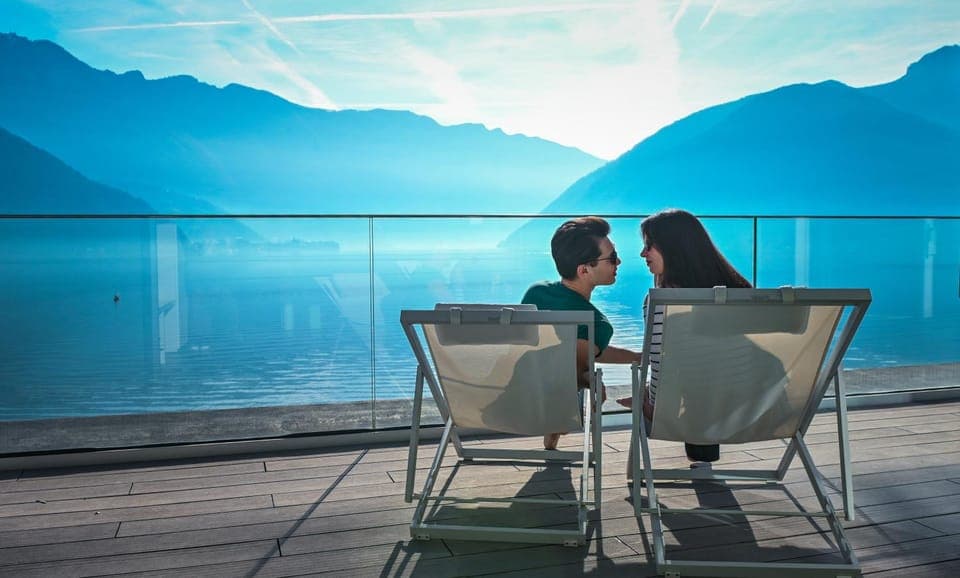 View (from property/room), Seating area, Guests, Mountain view, Sea view