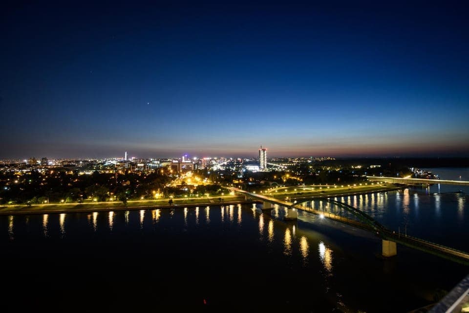 Night, View (from property/room), Balcony/Terrace, City view, Landmark view, River view, Quiet street view