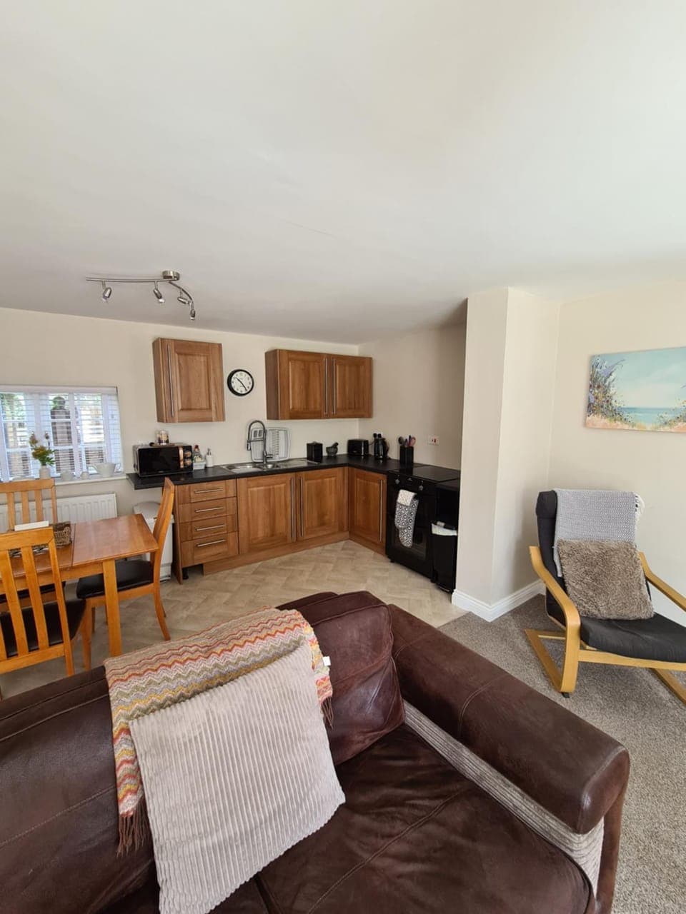 Kitchen or kitchenette, Living room, Dining area