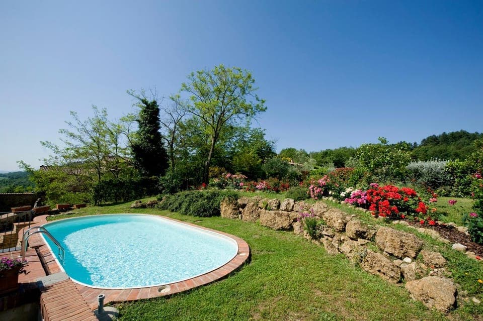 Natural landscape, Garden, Swimming pool