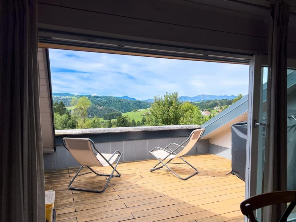 Day, Natural landscape, View (from property/room), Balcony/Terrace, Mountain view, sunbed