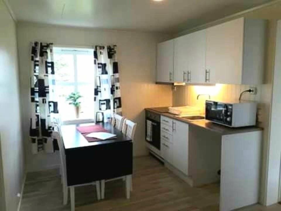 Kitchen or kitchenette, Dining area, microwave, oven, stove, kitchen