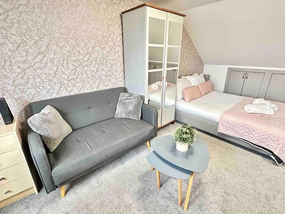 Bed, Living room, Photo of the whole room, Seating area, Bedroom, wardrobe