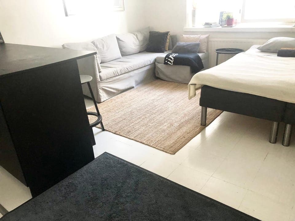 Bed, Living room, Photo of the whole room, Seating area, Bedroom