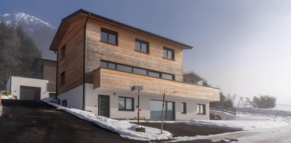 Property building, Winter, Mountain view