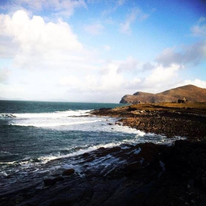 Renovated Boat House at Valentia Island Escape Docked boat in County Kerry