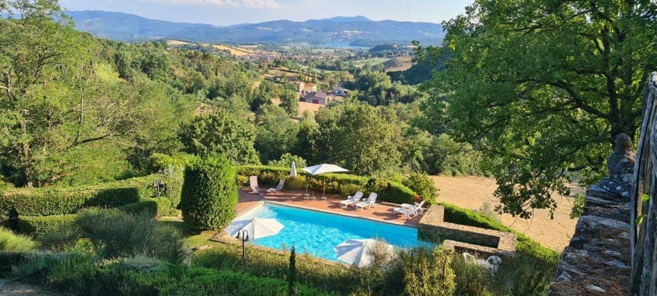 Natural landscape, Pool view, Swimming pool, sunbed