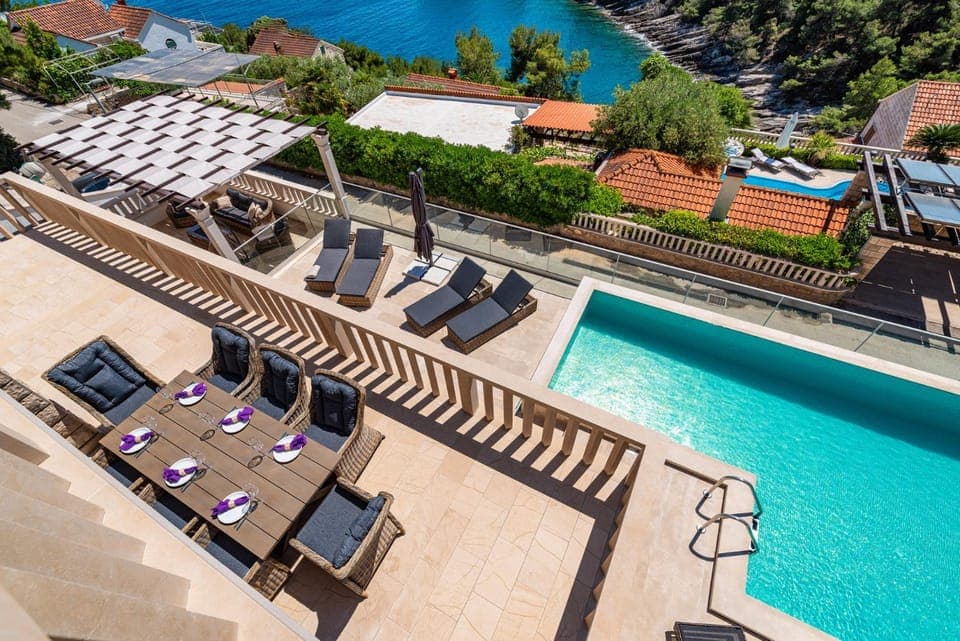Patio, Day, Pool view
