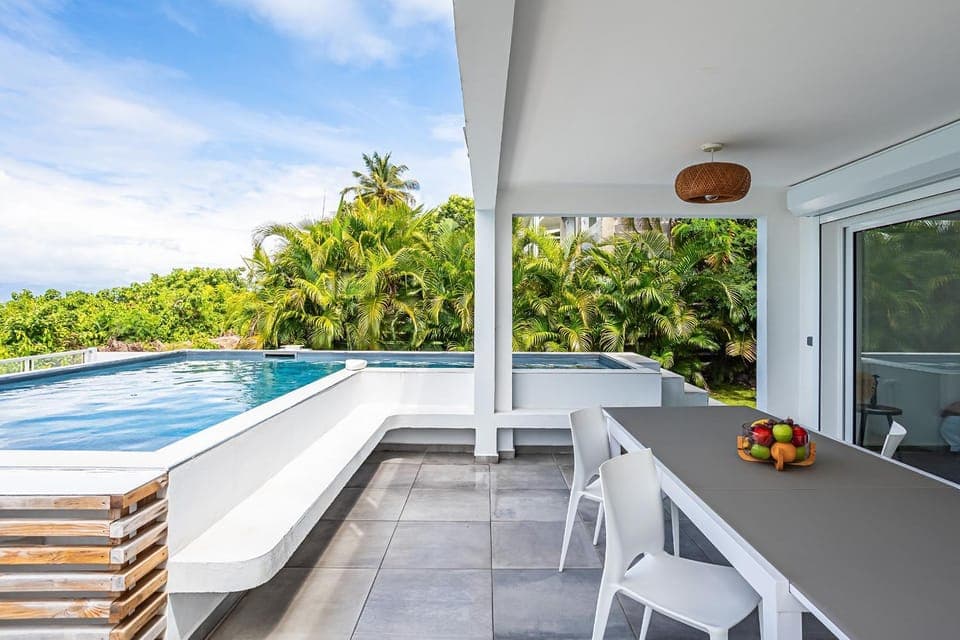 Patio, Pool view