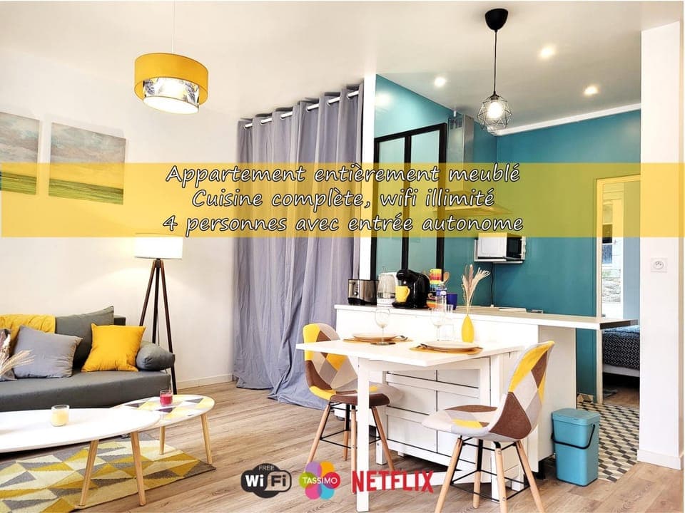 Living room, kitchen