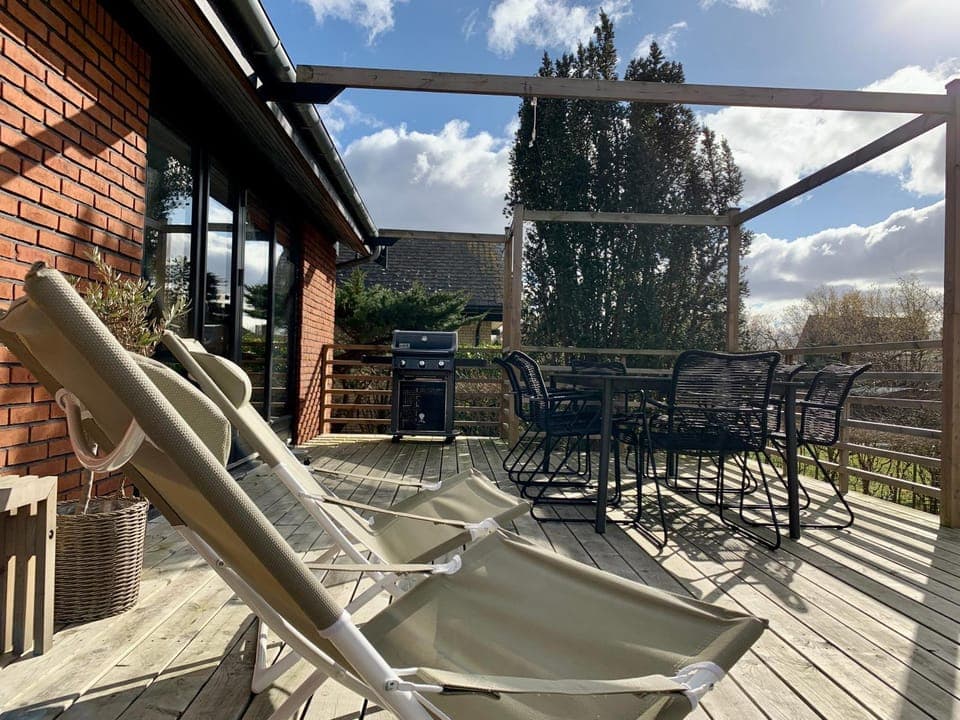 Patio, BBQ facilities, sunbed