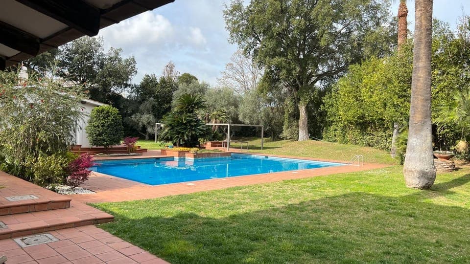 Spring, Day, Natural landscape, Garden, Garden view, Pool view, Swimming pool, sunbed