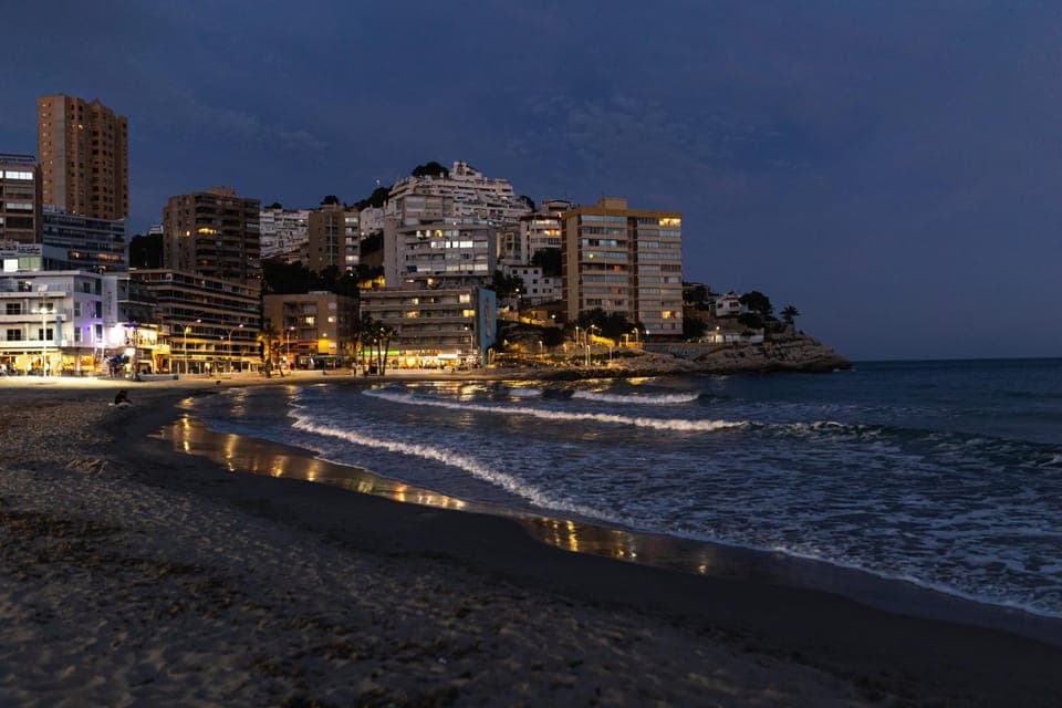 Night, Natural landscape, Beach, Sea view