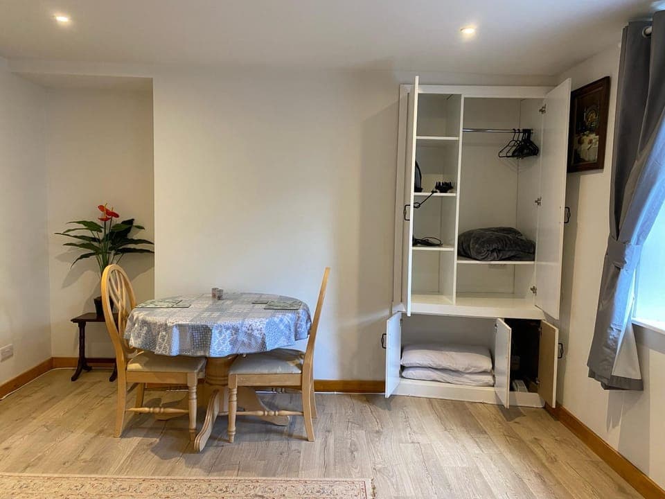 Dining area, furniture, heating, wardrobe
