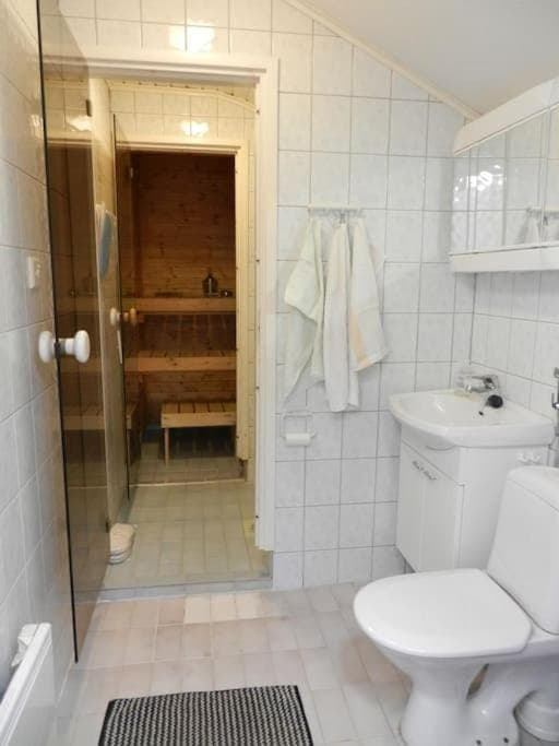 Shower, Toilet, Sauna, Sauna