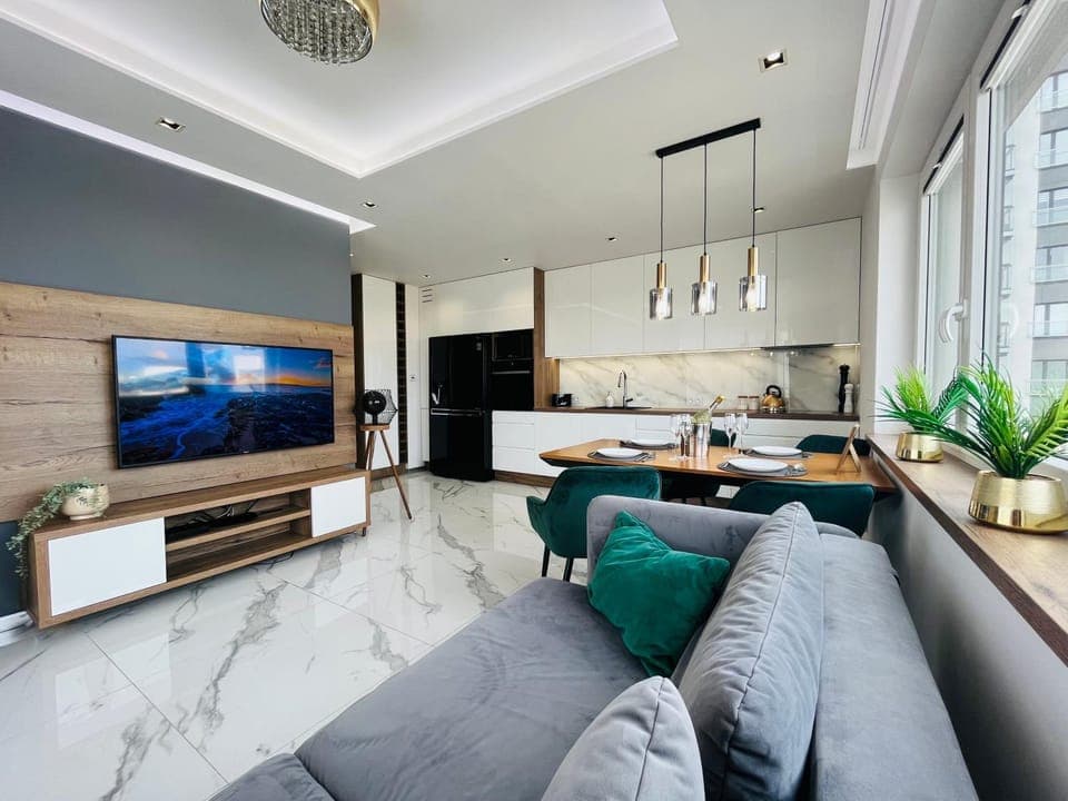 TV and multimedia, Kitchen or kitchenette, Living room, Seating area, Dining area, minibar, stove