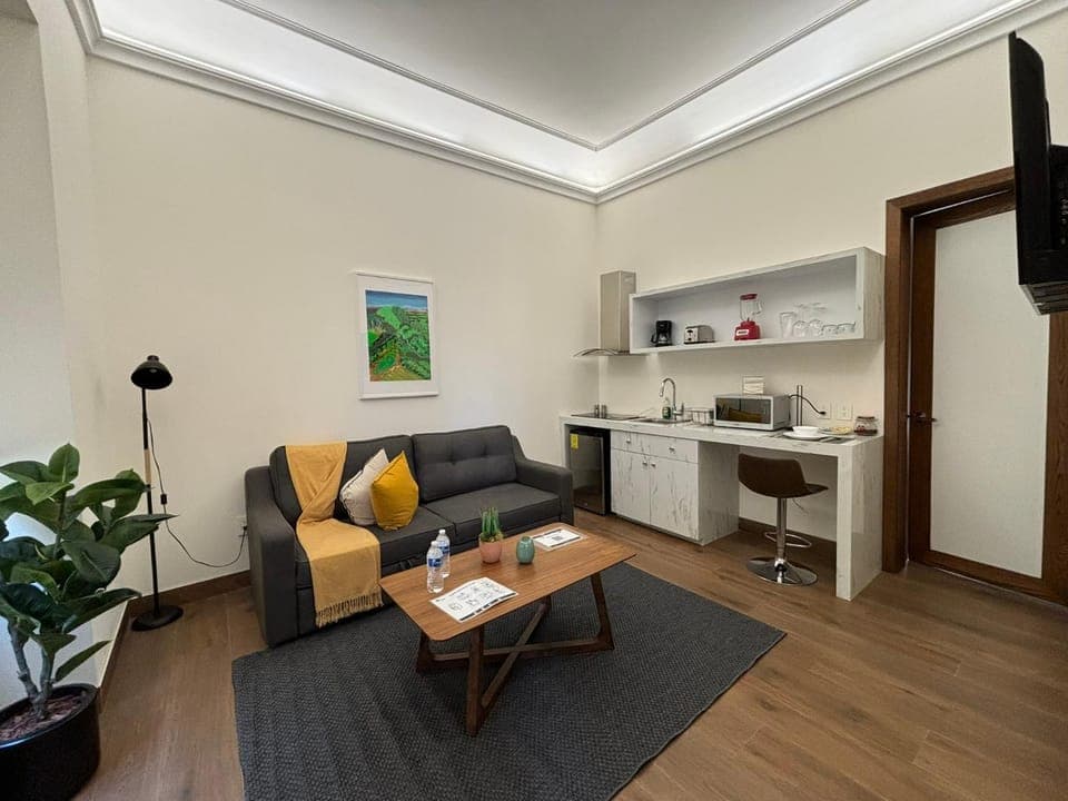 TV and multimedia, Kitchen or kitchenette, Living room, Seating area, minibar