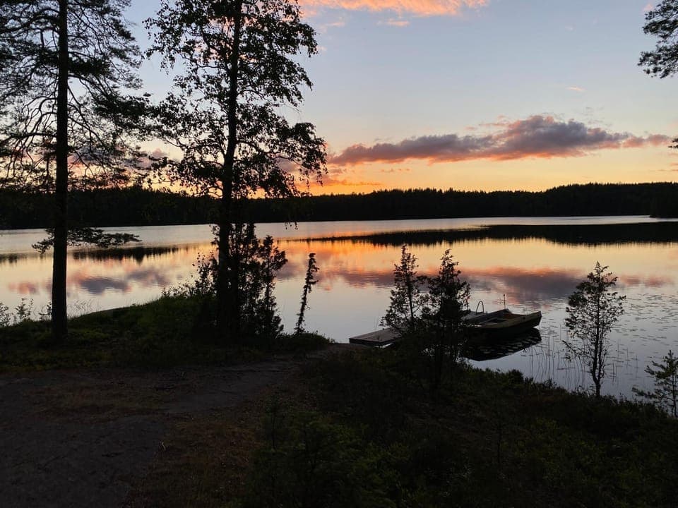Natural landscape, Lake view, Sunset