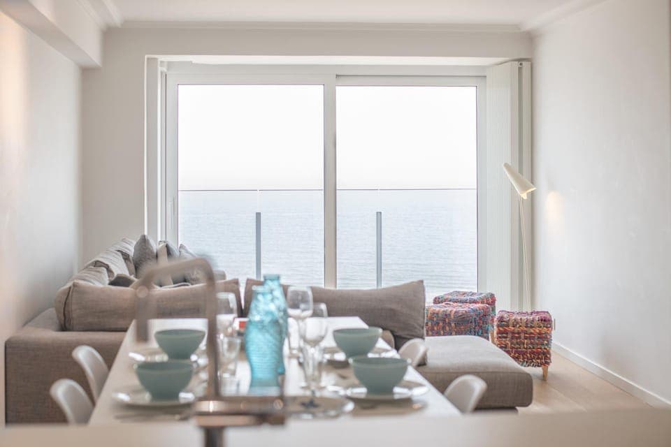 Natural landscape, Living room, Seating area, Dining area, Sea view