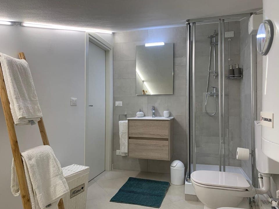 Shower, Toilet, Bathroom, towels