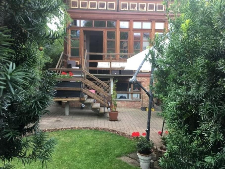 Property building, Garden, Garden view