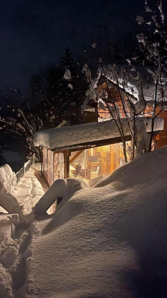 Night, Natural landscape, Winter