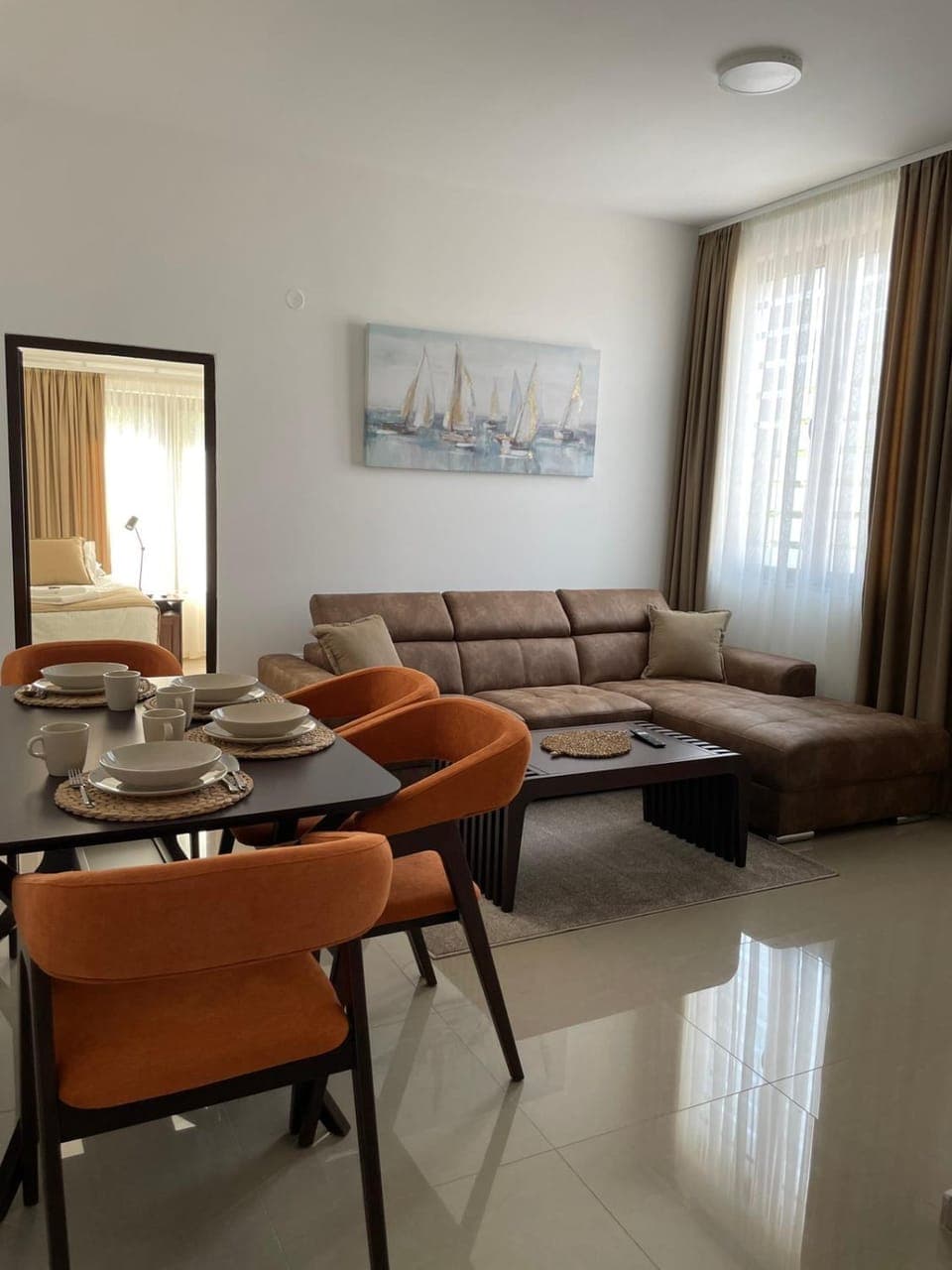 Living room, Seating area, Dining area