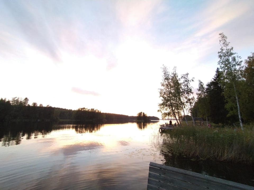 Natural landscape, Lake view, Sunset